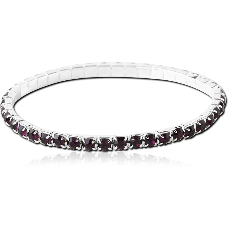 stretch bracelet elasticated silver surgical steel tennis bracelet