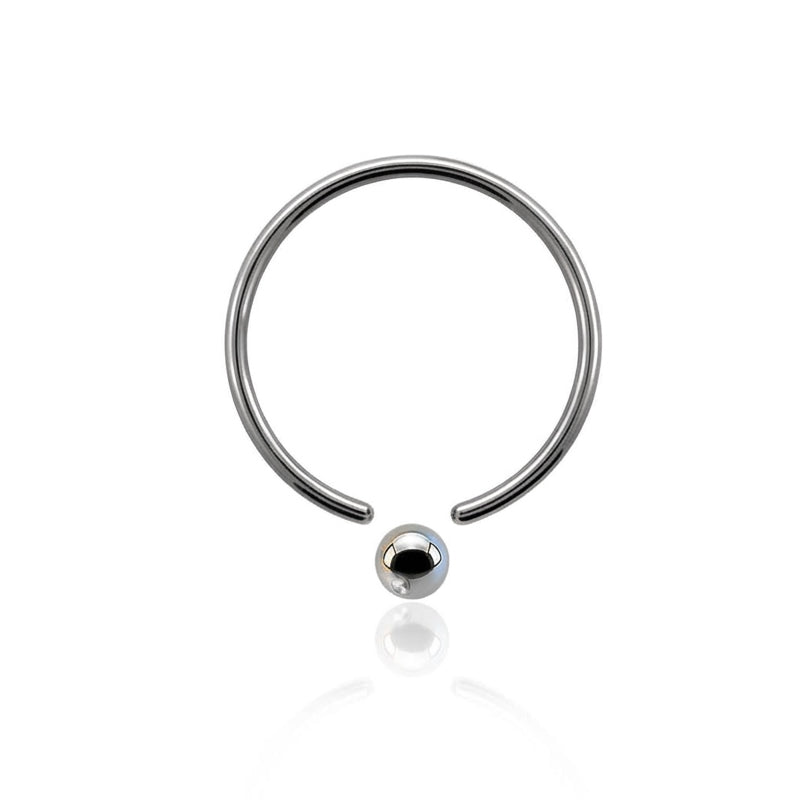 1mm ball closure ring surgical steel captive bead nose septum helix ear bcr - 1mm gauge