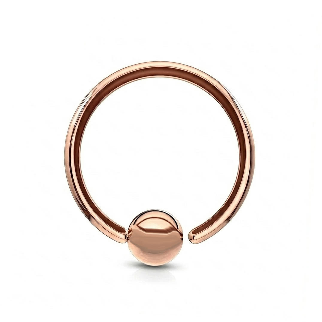 captive bead ball closure ring rose gold surgical steel nose septum helix ear bcr - 1.2mm gauge