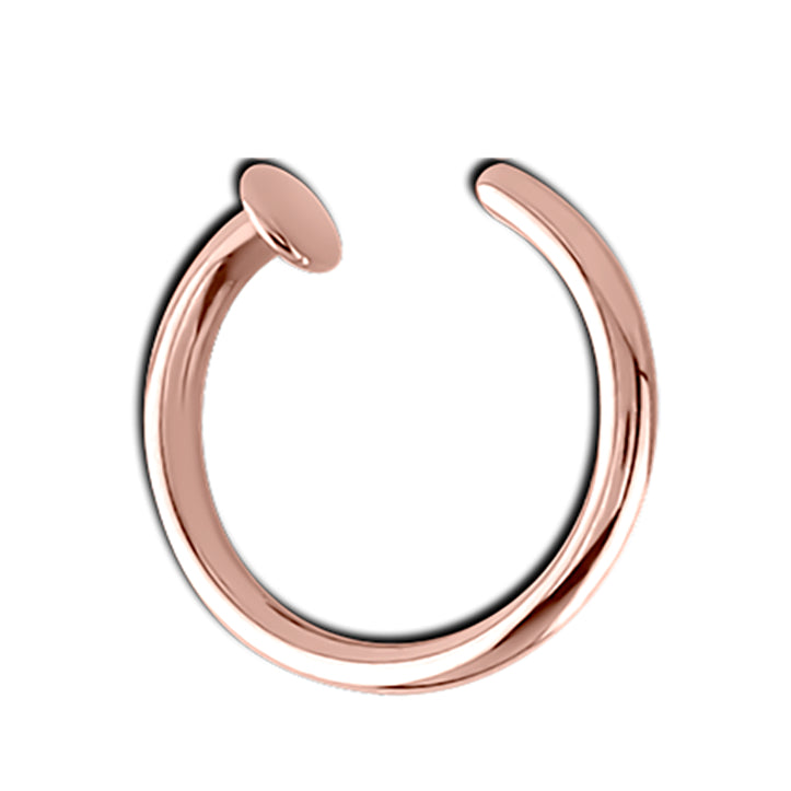 nose ring gold plated surgical steel septum nose piercing ring hoop 10mm