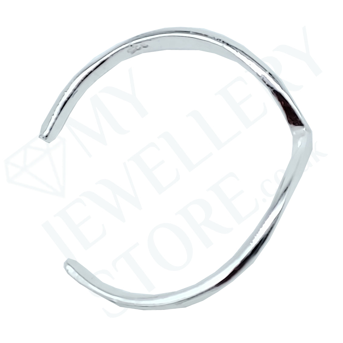 chevron toe ring 925 sterling silver thin band wishbone adjustable toe ring