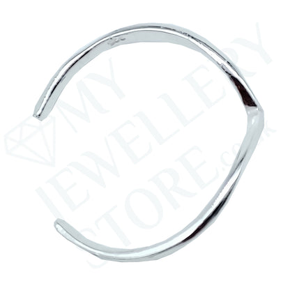 Chevron Toe Ring 925 Sterling Silver Thin Band Wishbone Adjustable Toe Ring