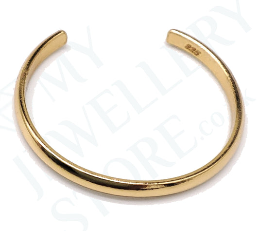 925 Thin Band Toe Ring Sterling Silver Adjustable Toe Ring