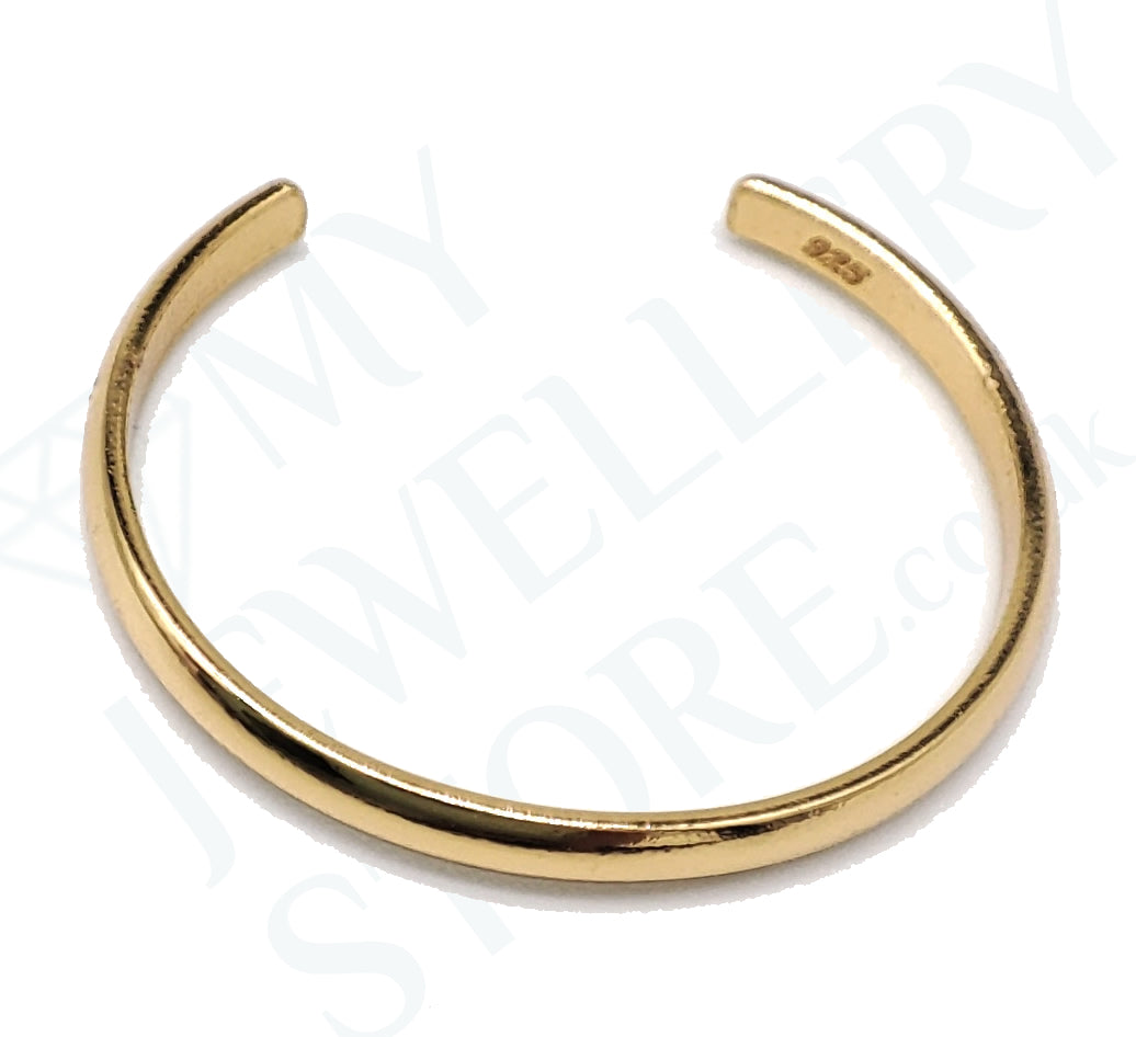 925 thin band toe ring sterling silver adjustable toe ring
