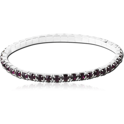 Stretch Bracelet Elasticated Silver Surgical Steel Tennis Bracelet