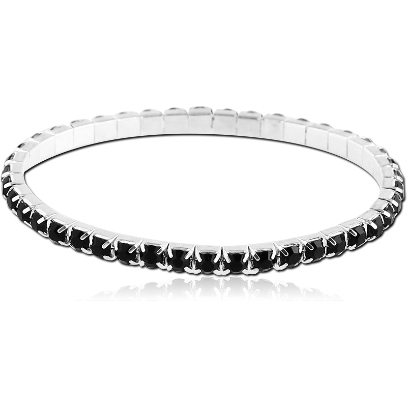 stretch bracelet elasticated silver surgical steel tennis bracelet