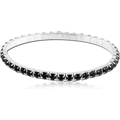 Stretch Bracelet Elasticated Silver Surgical Steel Tennis Bracelet