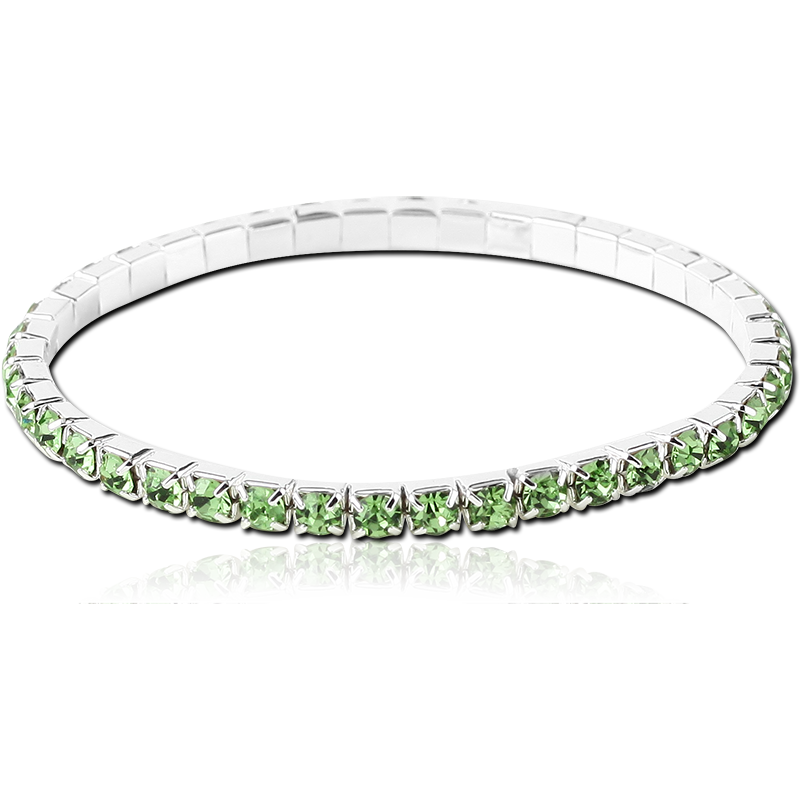 stretch bracelet elasticated silver surgical steel tennis bracelet