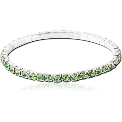 Stretch Bracelet Elasticated Silver Surgical Steel Tennis Bracelet