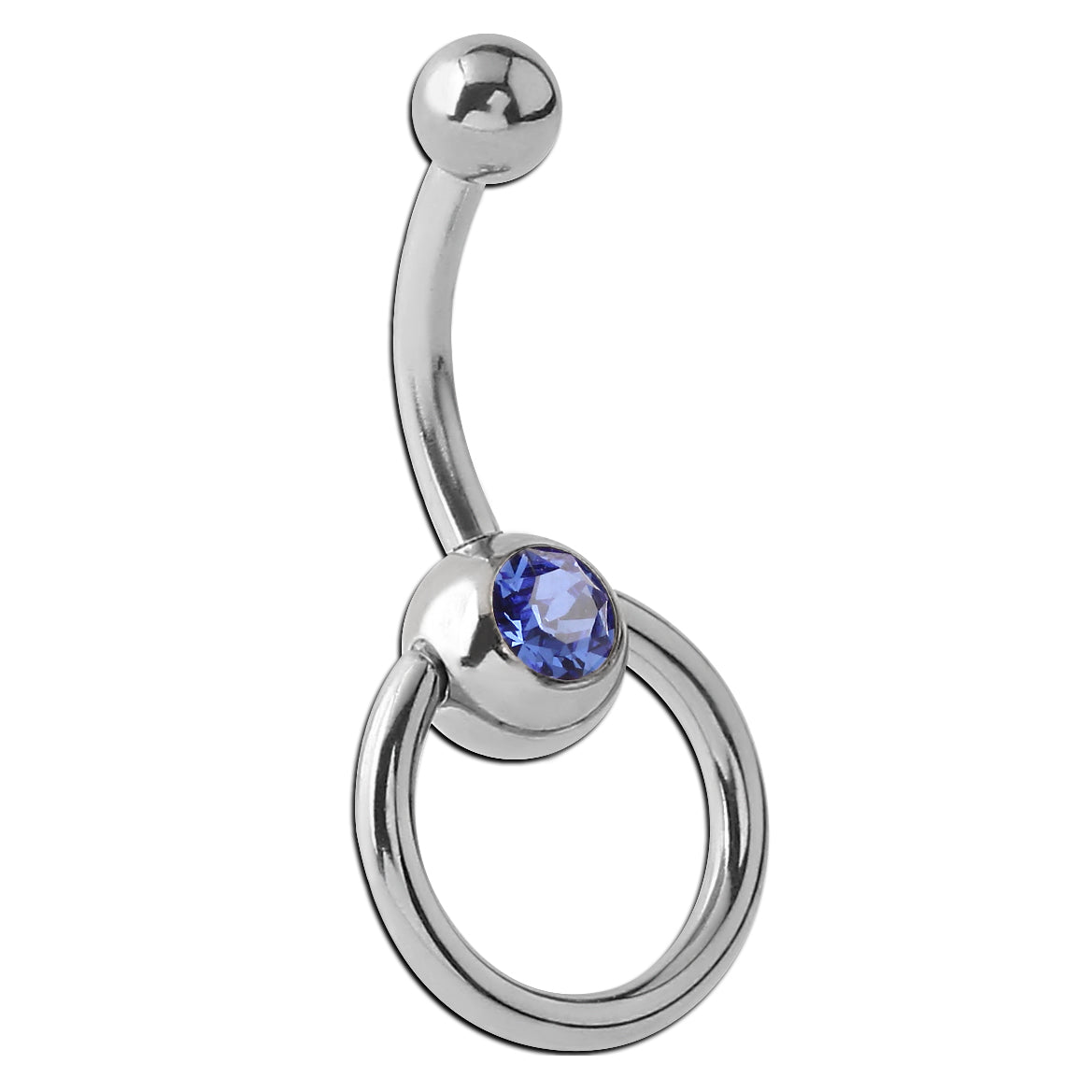doorknocker navel belly bar surgical steel belly button piercing bar with slave ring