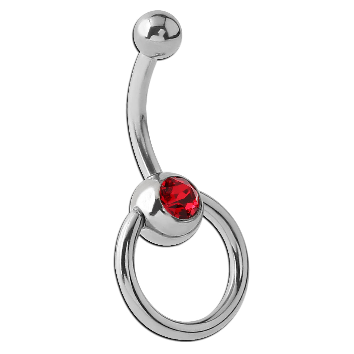 doorknocker navel belly bar surgical steel belly button piercing bar with slave ring