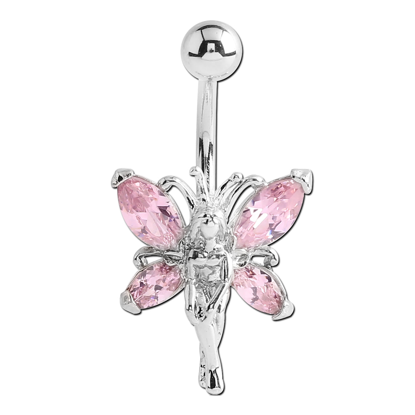 navel belly bar surgical steel belly button piercing bar of fairy angel
