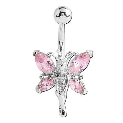 Navel Belly Bar Surgical Steel Belly Button Piercing Bar of Fairy Angel