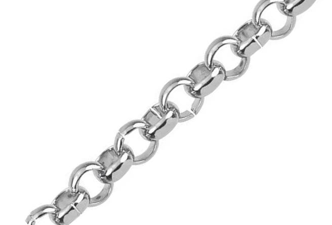rolo neck chain 5mm thick stainless steel rolled neck chain 45cm