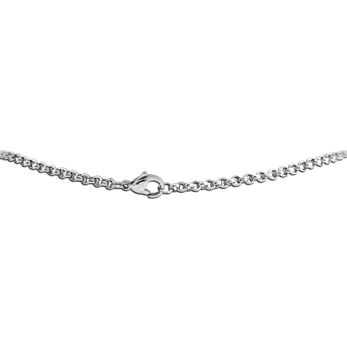 rolo neck chain 5mm thick stainless steel rolled neck chain 45cm